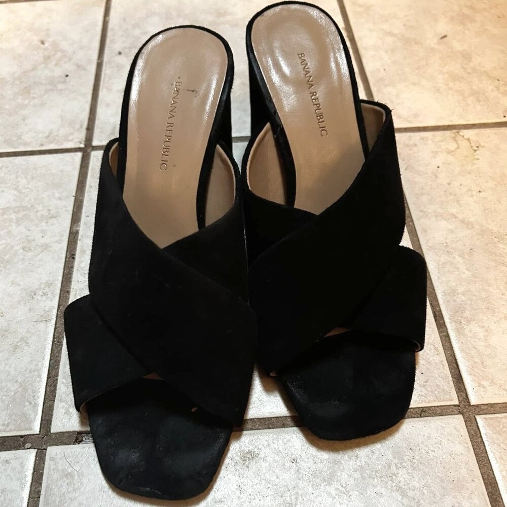 Banana Republic Suede Chunky Sandals (7.5)